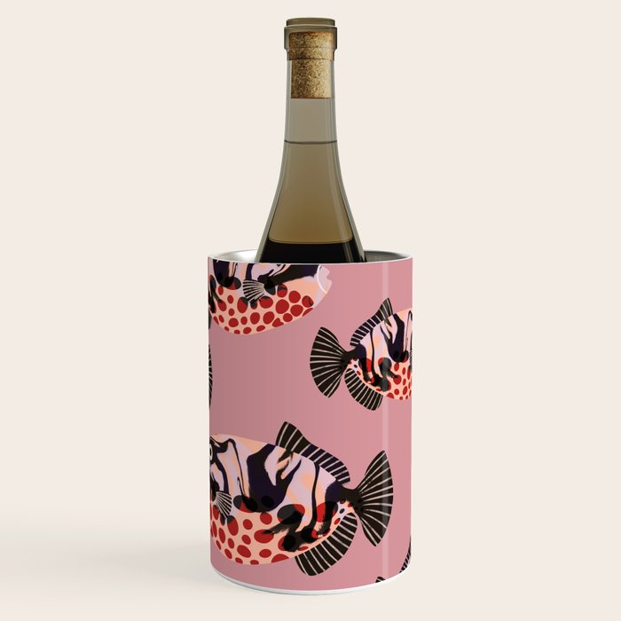 Tropical Fish with Red Polka Dots Wine Chiller Gallery Image 1