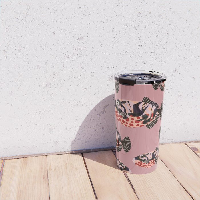 Tropical Fish with Red Polka Dots Travel Mug Gallery Image 4