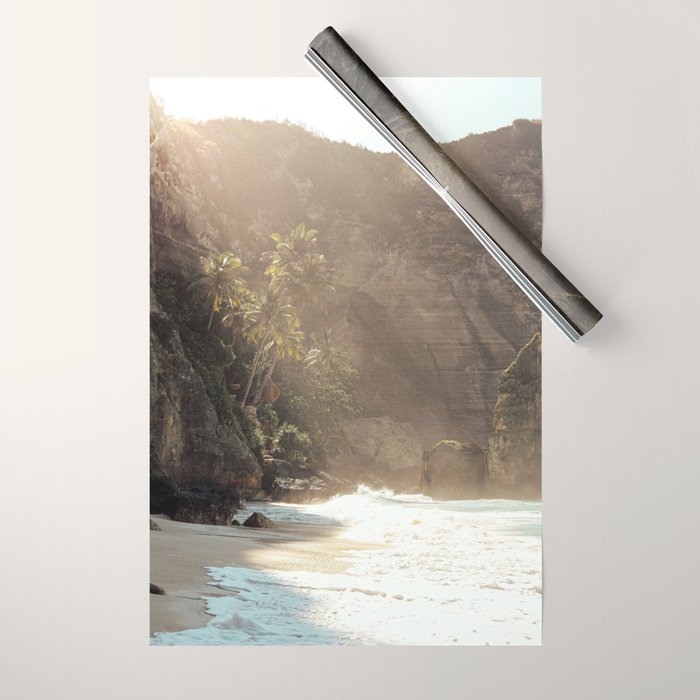 Tropical Bali Beach Photo | Diamond Beach Nusa Penida Island Print | Indonesia Travel Photography Wrapping Paper Gallery Image 1