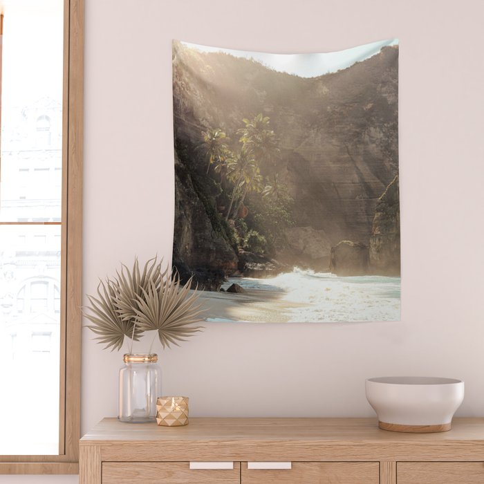 Tropical Bali Beach Photo | Diamond Beach Nusa Penida Island Print | Indonesia Travel Photography Wall Tapestry Gallery Image 2