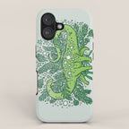 Evergreen Apatosaurus | Dinosaur Cosmic Festive Art iPhone Case Gallery Image 1