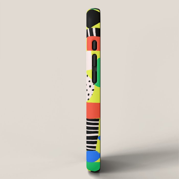 Geometric Collage Matisse Style Green Red Blue Red Pattern iPhone Case Gallery Image 2