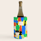 Geometric Collage Matisse Style Green Red Blue Red Pattern Wine Chiller Gallery Image 1