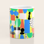 Geometric Collage Matisse Style Green Red Blue Red Pattern Coffee Mug Gallery Image 4