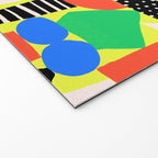 Geometric Collage Matisse Style Green Red Blue Red Pattern Welcome Mat Gallery Image 2
