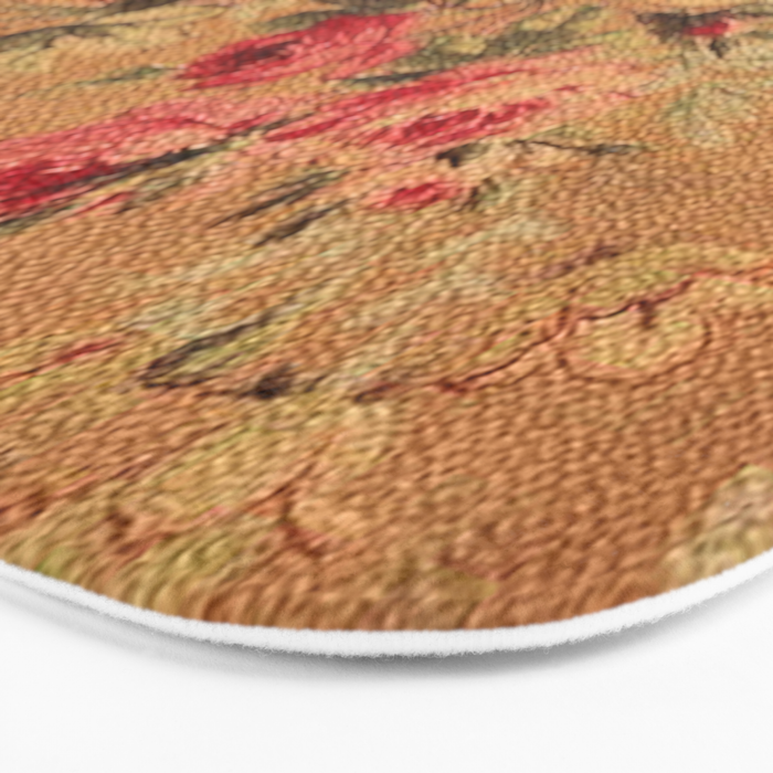 Vintage Floral Pattern Bath Mat Gallery Image 3