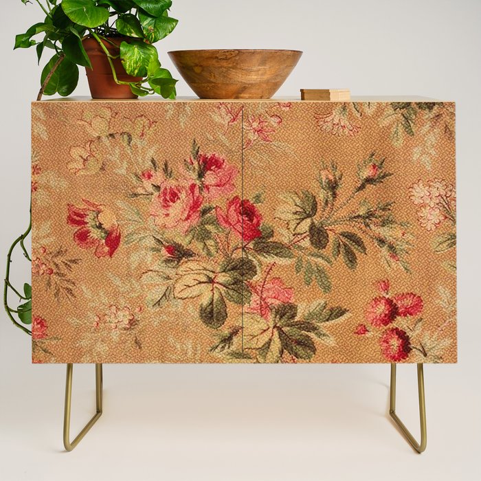 Vintage Floral Pattern Credenza Gallery Image 1