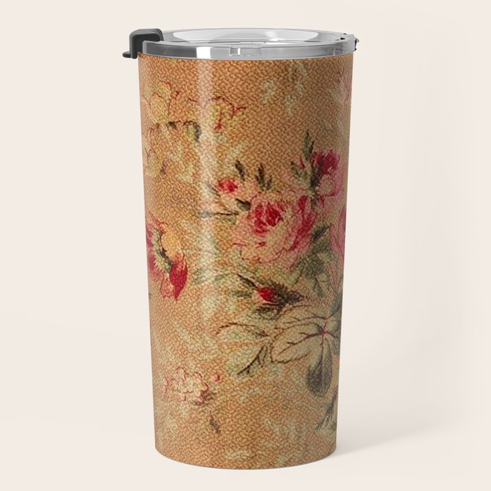 Vintage Floral Pattern Travel Mug Gallery Image 3
