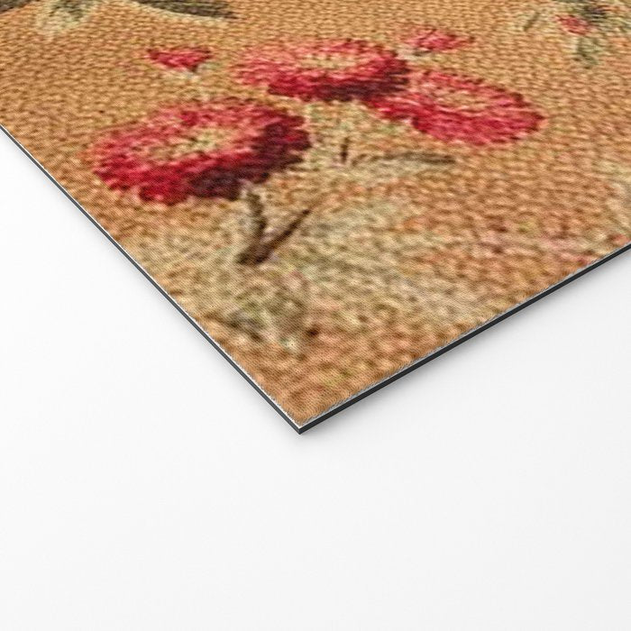 Vintage Floral Pattern Welcome Mat Gallery Image 2