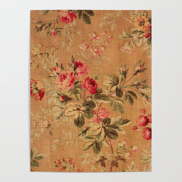 Vintage Floral Pattern Poster Gallery Image 4