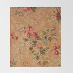 Vintage Floral Pattern Throw Blanket Gallery Image 2