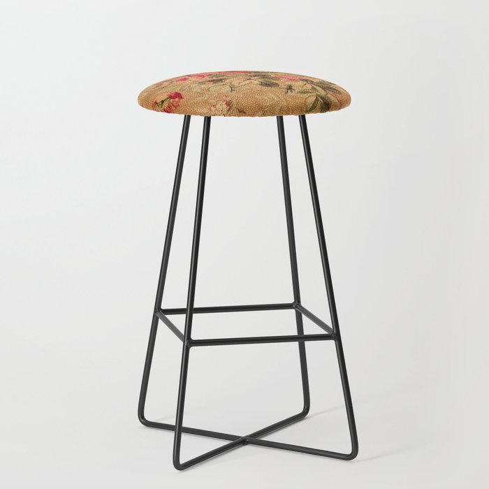 Vintage Floral Pattern Stool Gallery Image 1