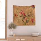 Vintage Floral Pattern Wall Tapestry Gallery Image 2