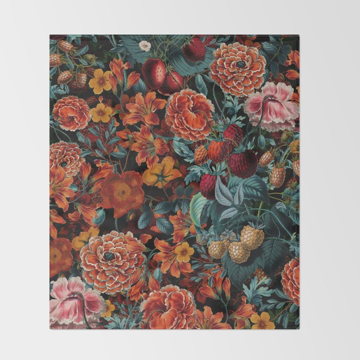 EXOTIC GARDEN - NIGHT XXIV Throw Blanket Gallery Image 2