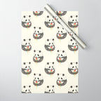 Panda Loves Ice Cream Wrapping Paper Gallery Image 1