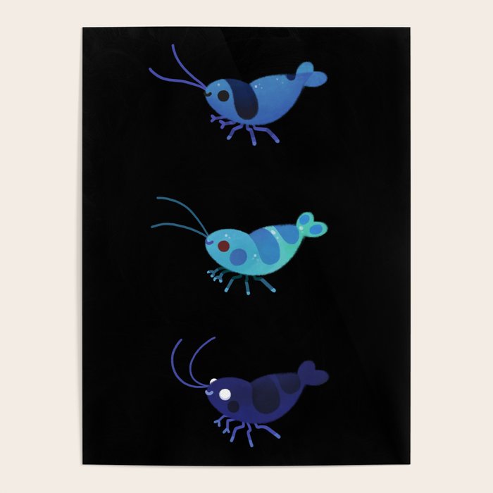 Red and blue shrimp Poster Gallery Image 1