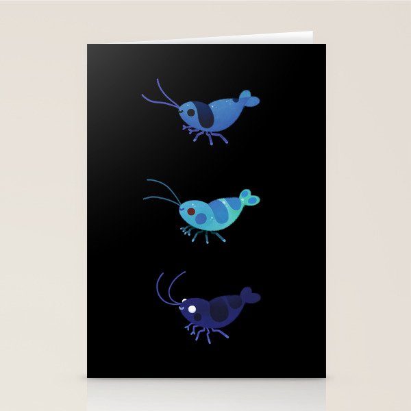 Red and blue shrimp Stationery Card Gallery Image 2