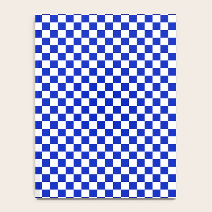 Small Cobalt Blue and White Checkerboard Pattern Notebook Gallery Image 4
