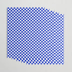 Small Cobalt Blue and White Checkerboard Pattern Wrapping Paper Gallery Image 3