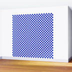 Small Cobalt Blue and White Checkerboard Pattern Wall Mural Gallery Image 2