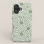 Green Op Art Vibes iPhone Case Gallery Image 1