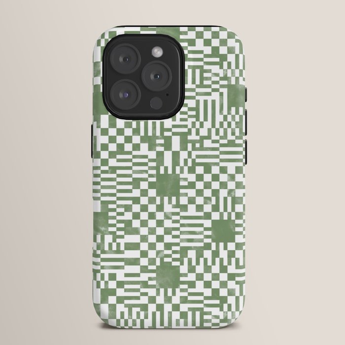 Green Op Art Vibes iPhone Case Gallery Image 15