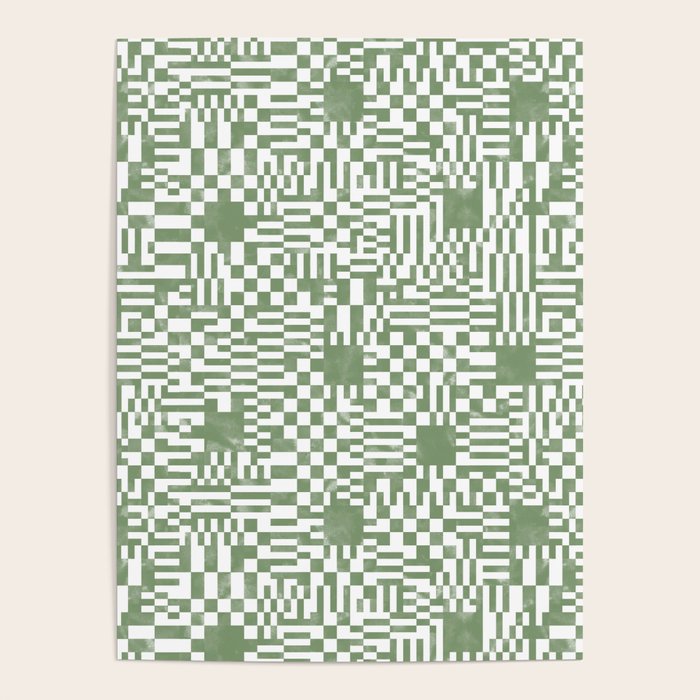 Green Op Art Vibes Poster Gallery Image 4