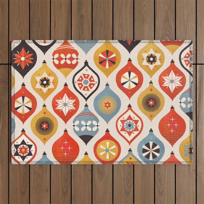 Christmas Tree Decorations Outdoor Rug Gallery Image 1