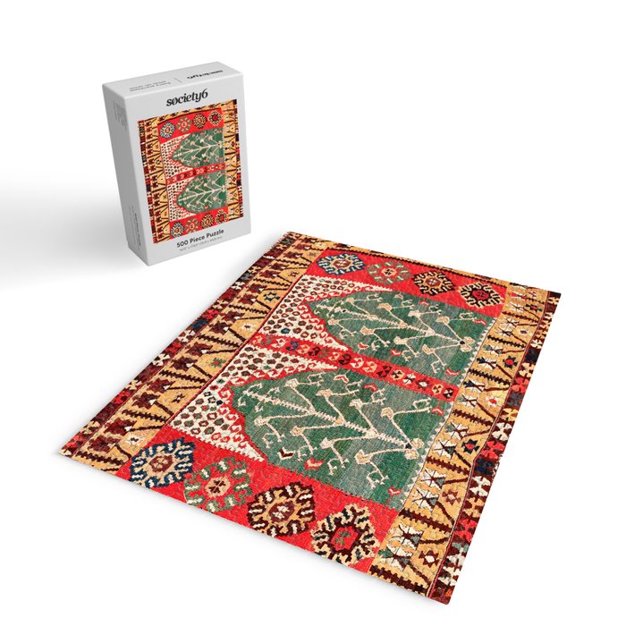 Saf Gümüshane Northeast Anatolian Kilim Print Jigsaw Puzzle Gallery Image 2