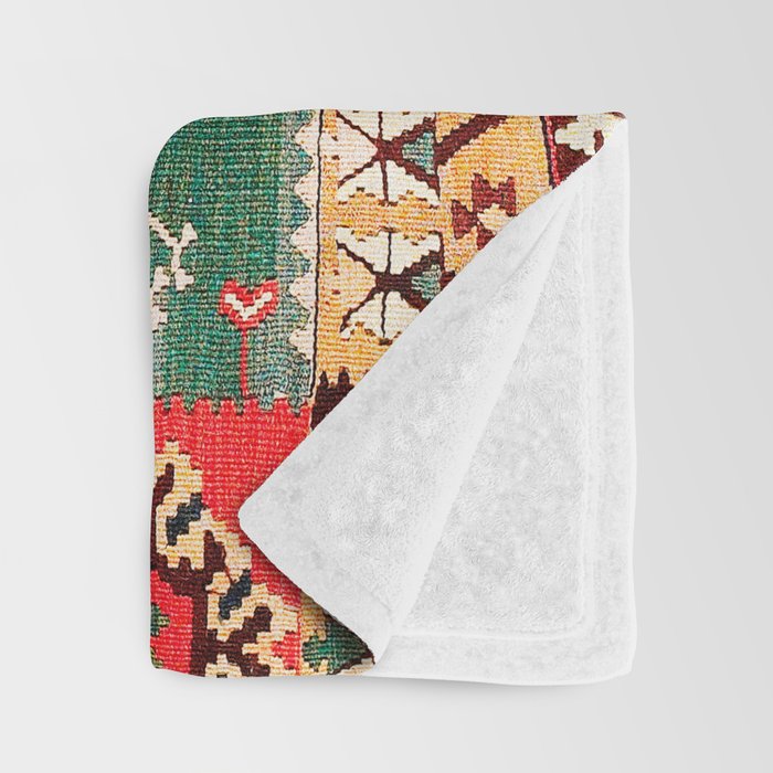 Saf Gümüshane Northeast Anatolian Kilim Print Throw Blanket Gallery Image 3