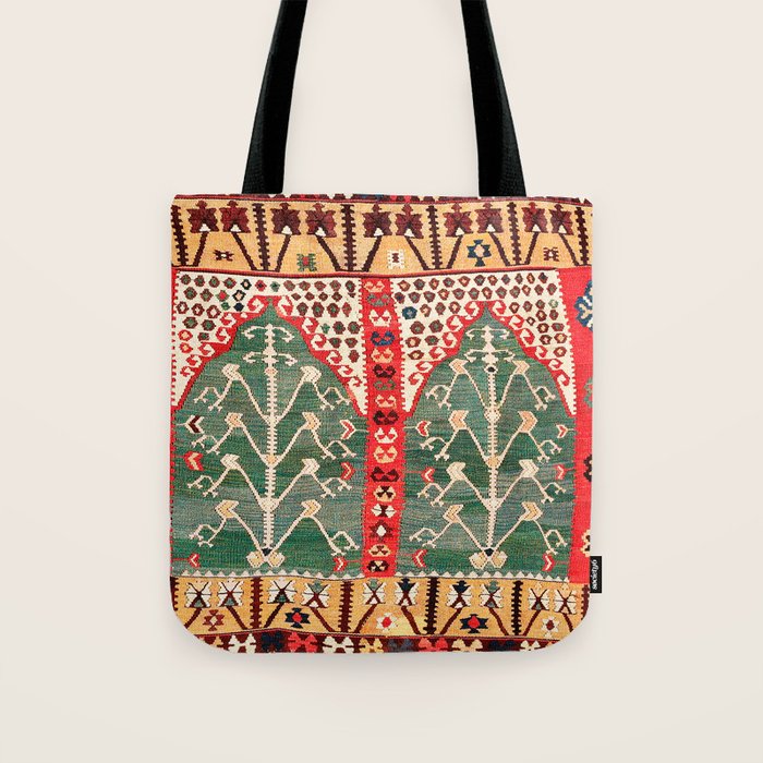 Saf Gümüshane Northeast Anatolian Kilim Print Tote Bag Gallery Image 1