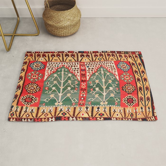 Saf Gümüshane Northeast Anatolian Kilim Print Rug Gallery Image 1