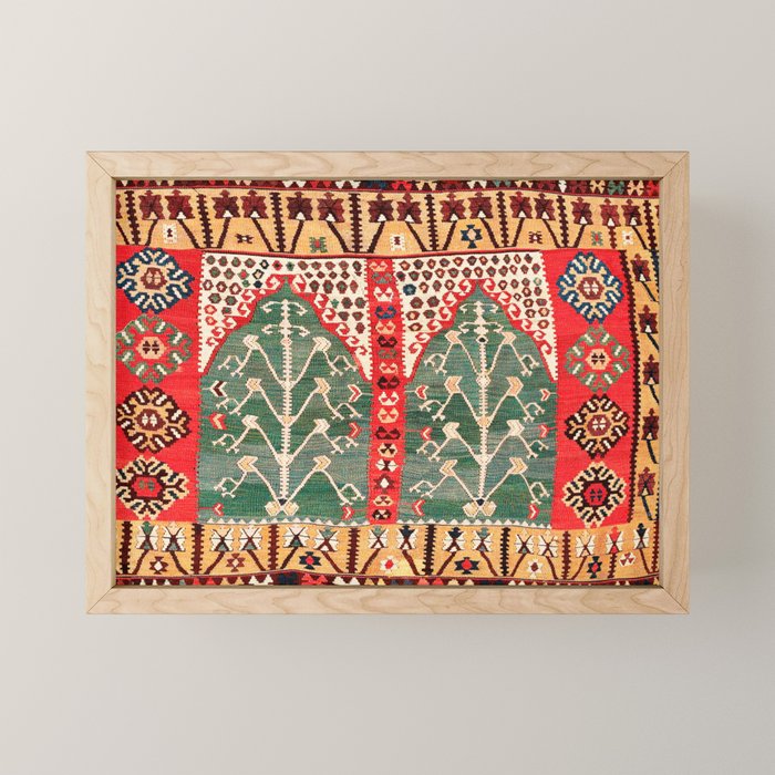 Saf Gümüshane Northeast Anatolian Kilim Print Mini Art Print Gallery Image 1