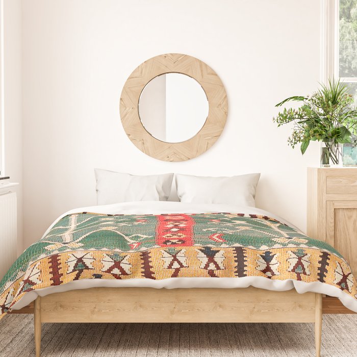 Saf Gümüshane Northeast Anatolian Kilim Print Duvet Cover Gallery Image 3
