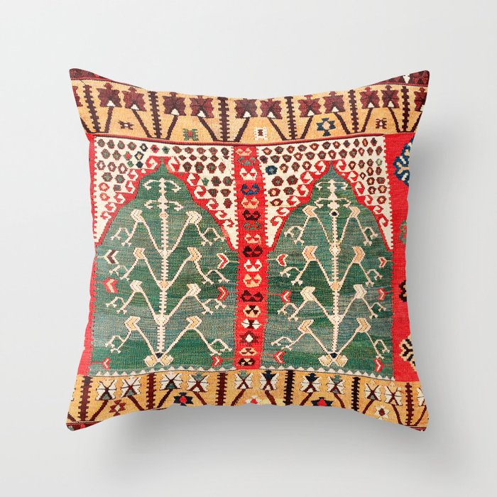 Saf Gümüshane Northeast Anatolian Kilim Print Throw Pillow Gallery Image 6