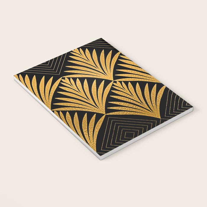 Art Deco Luxurious Gold and Ebony Black Elegant Design Notebook Gallery Image 3