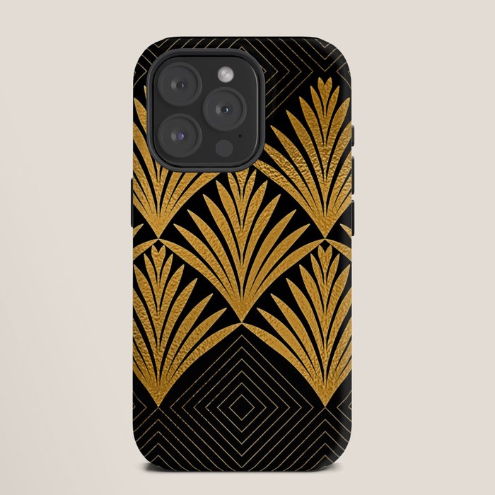 Art Deco Luxurious Gold and Ebony Black Elegant Design iPhone Case Gallery Image 11