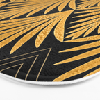 Art Deco Luxurious Gold and Ebony Black Elegant Design Bath Mat Gallery Image 3