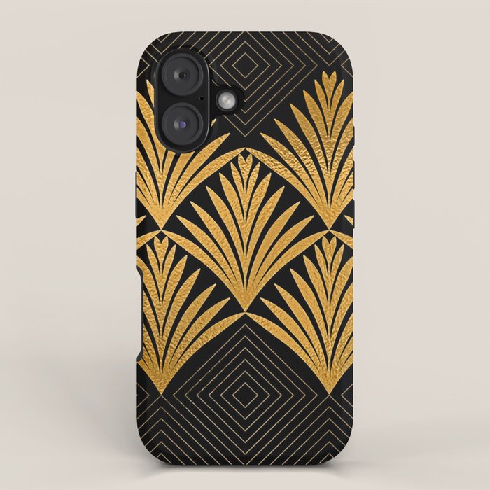 Art Deco Luxurious Gold and Ebony Black Elegant Design iPhone Case Gallery Image 1