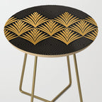 Art Deco Luxurious Gold and Ebony Black Elegant Design Side Table Gallery Image 2