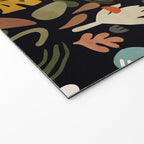 Abstract shapes of dark modern nature Welcome Mat Gallery Image 2
