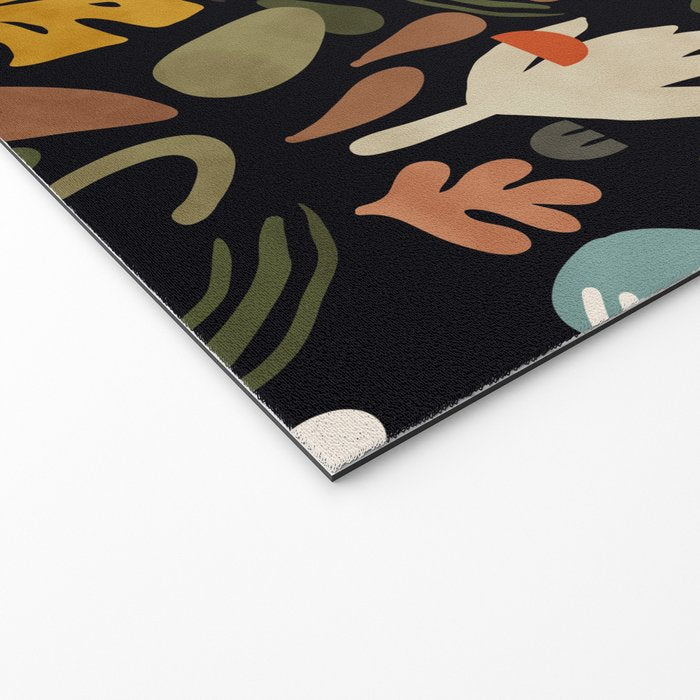 Abstract shapes of dark modern nature Welcome Mat Gallery Image 2