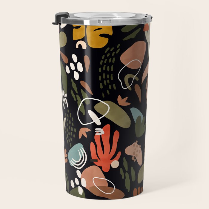 Abstract shapes of dark modern nature Travel Mug Gallery Image 3