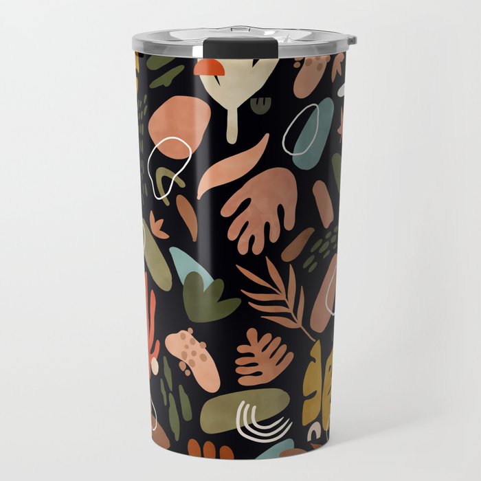 Abstract shapes of dark modern nature Travel Mug Gallery Image 1