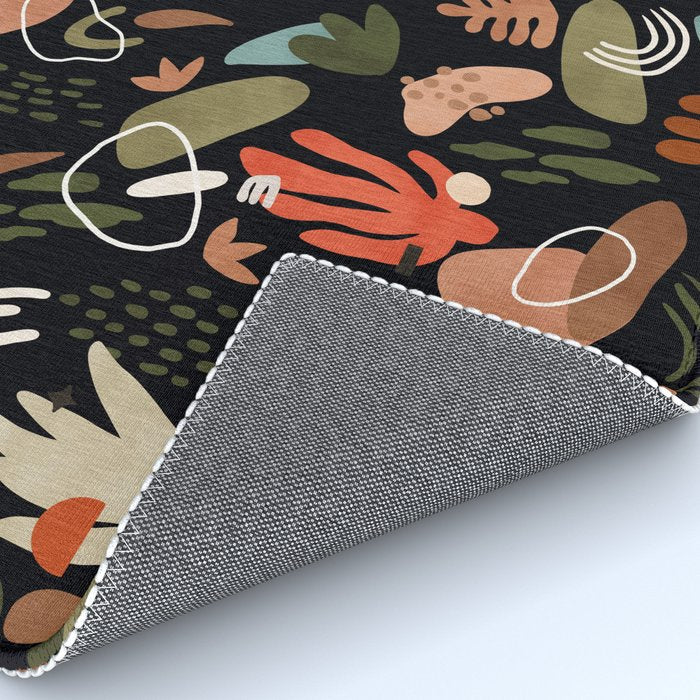 Abstract shapes of dark modern nature Rug Gallery Image 4