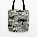 Wildlife Safari Savannah black ´n white Tote Bag Gallery Image 1