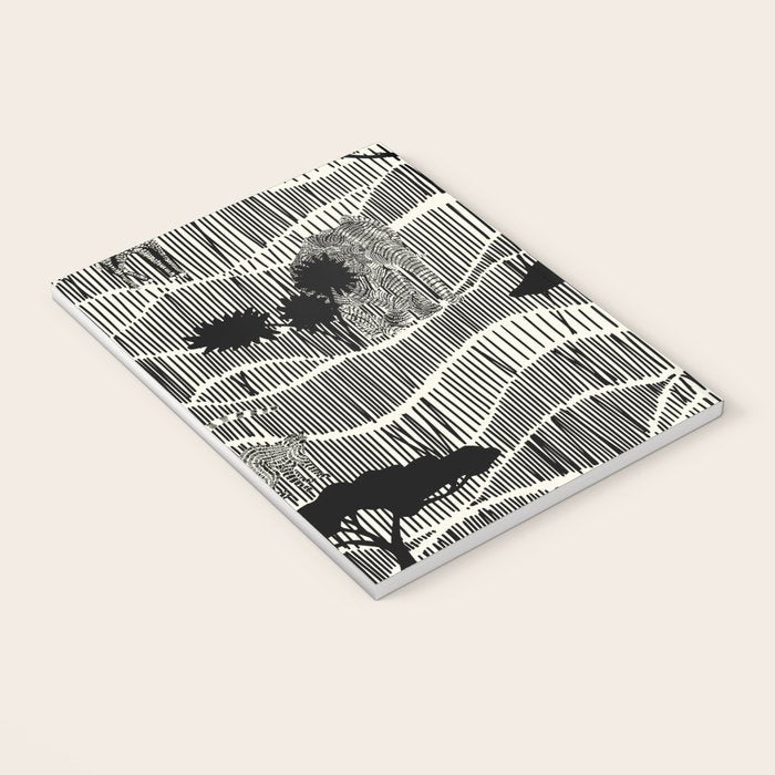 Wildlife Safari Savannah black ´n white Notebook Gallery Image 3