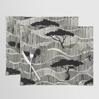 Wildlife Safari Savannah black ´n white Placemat Gallery Image 1