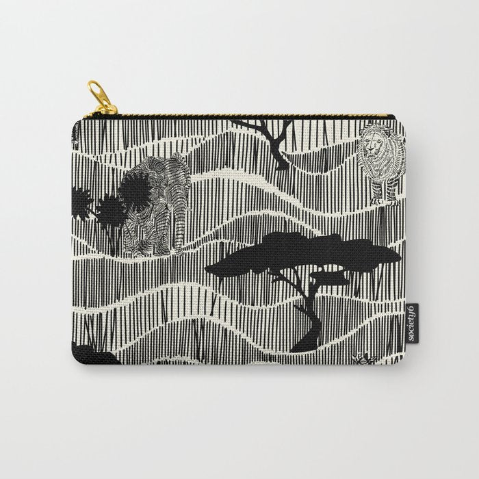 Wildlife Safari Savannah black ´n white Carry All Pouch Gallery Image 1