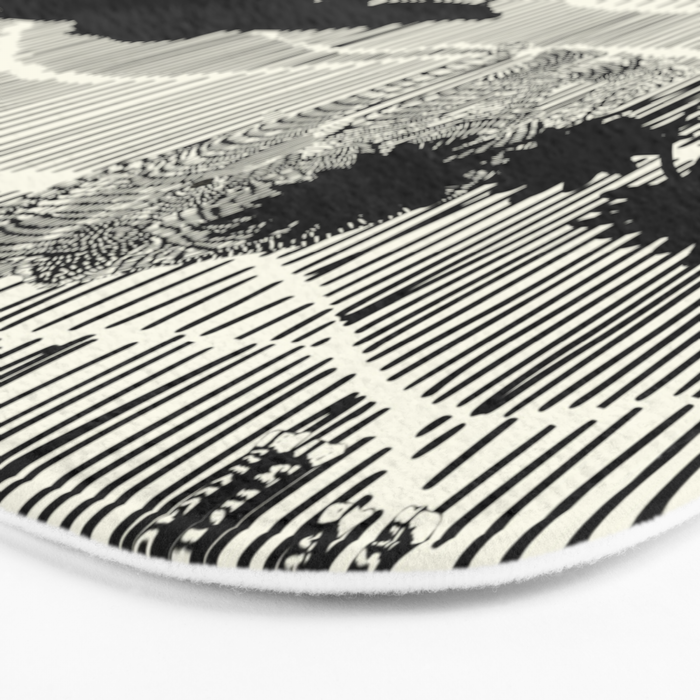 Wildlife Safari Savannah black ´n white Bath Mat Gallery Image 3